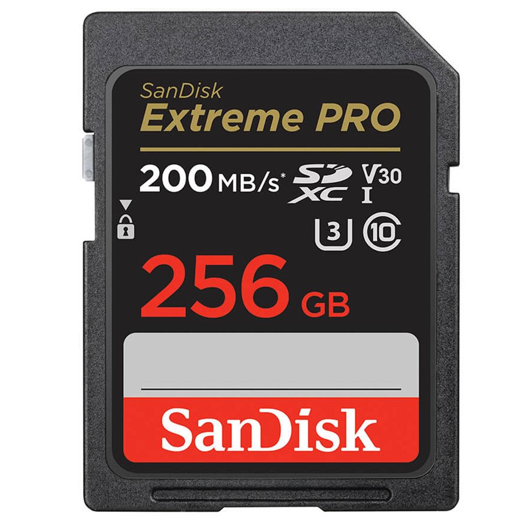 SanDisk Extreme PRO 256GB 200MB/s UHS-I V30 SDXC Memory Card