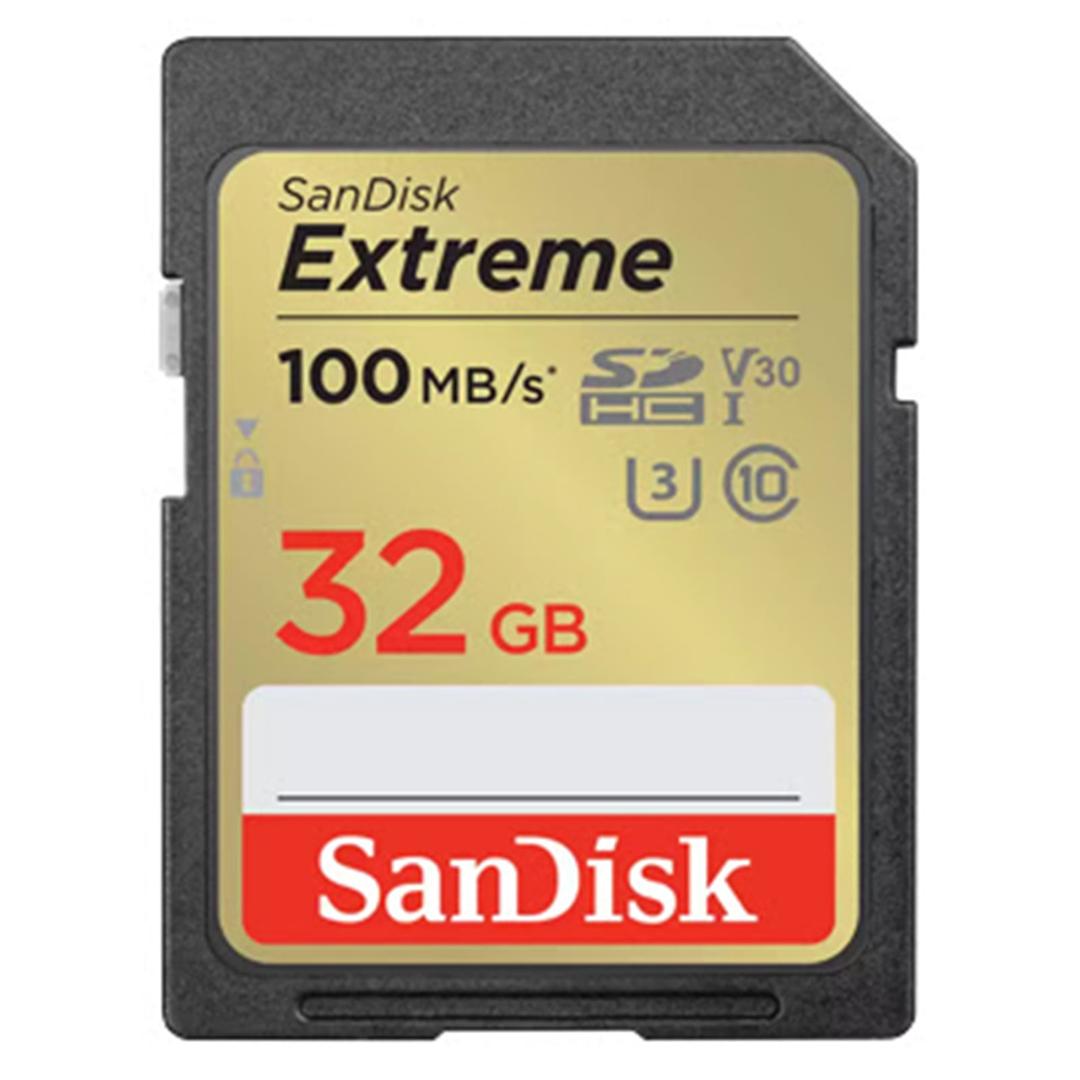 SanDisk Extreme 32GB 100MB/s UHS-I V30 SDHC Memory Card