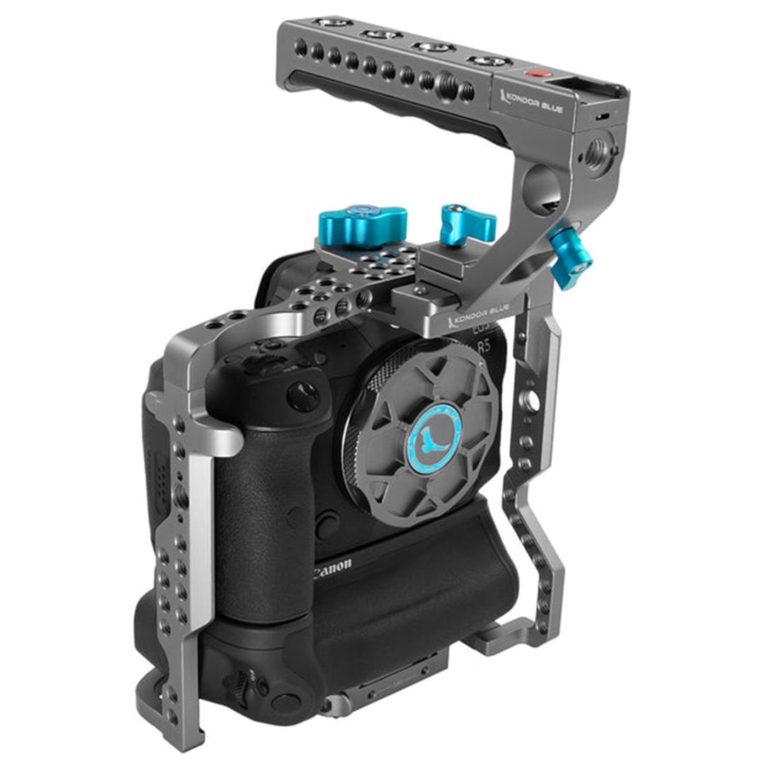 Kondor Blue R5 Battery Grip Mod Kit: Long Side Rails Space Gray