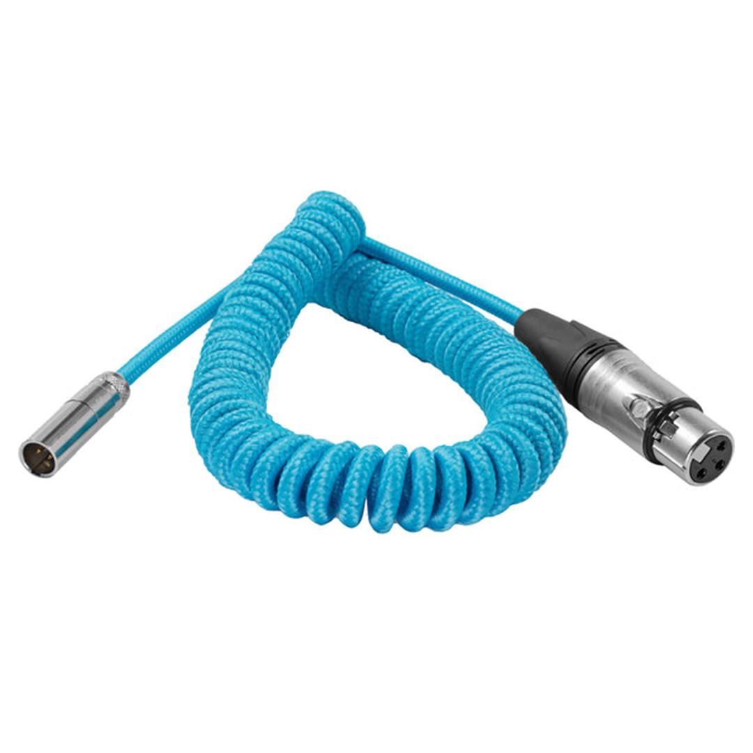 Kondor Blue Coiled Mini XLR to XLR for C70 & BMPCC4K/6K 12Inch-24”