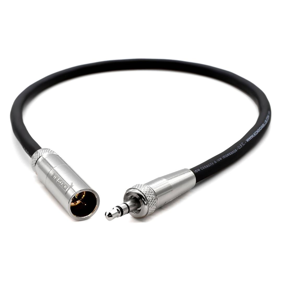 Kondor Blue Mini XLR to 3.5MM Locking Screw Mini Plug for Lavalier Mics BMPCC/C70 - Blue