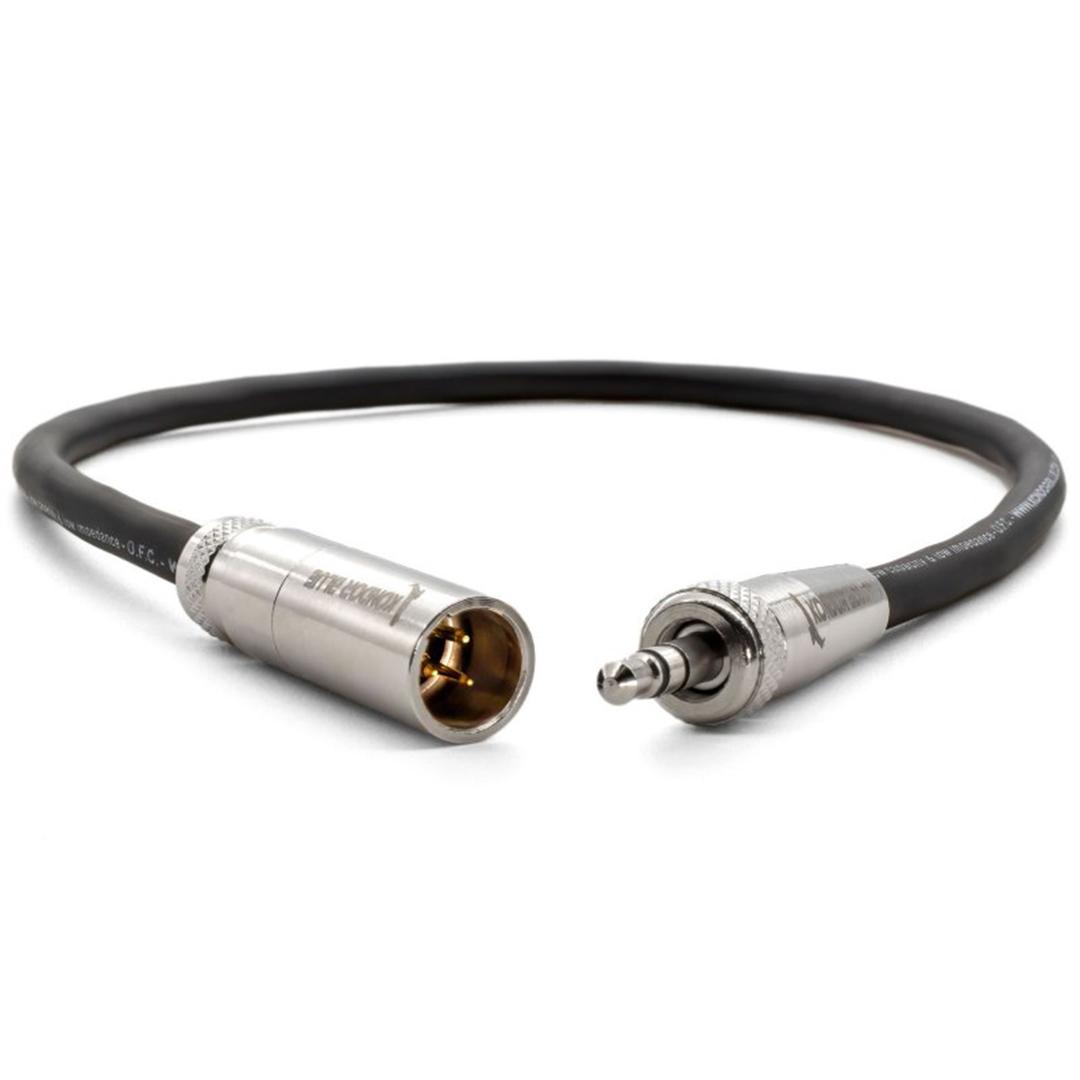 Kondor Blue Mini XLR to 3.5MM Locking Screw Mini Plug for Lavalier Mics BMPCC/C70 - Black