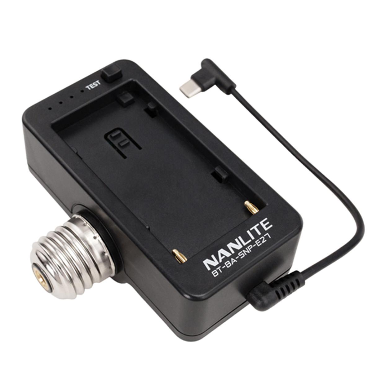 NanLite NPF Battery Adapter With E27 Head