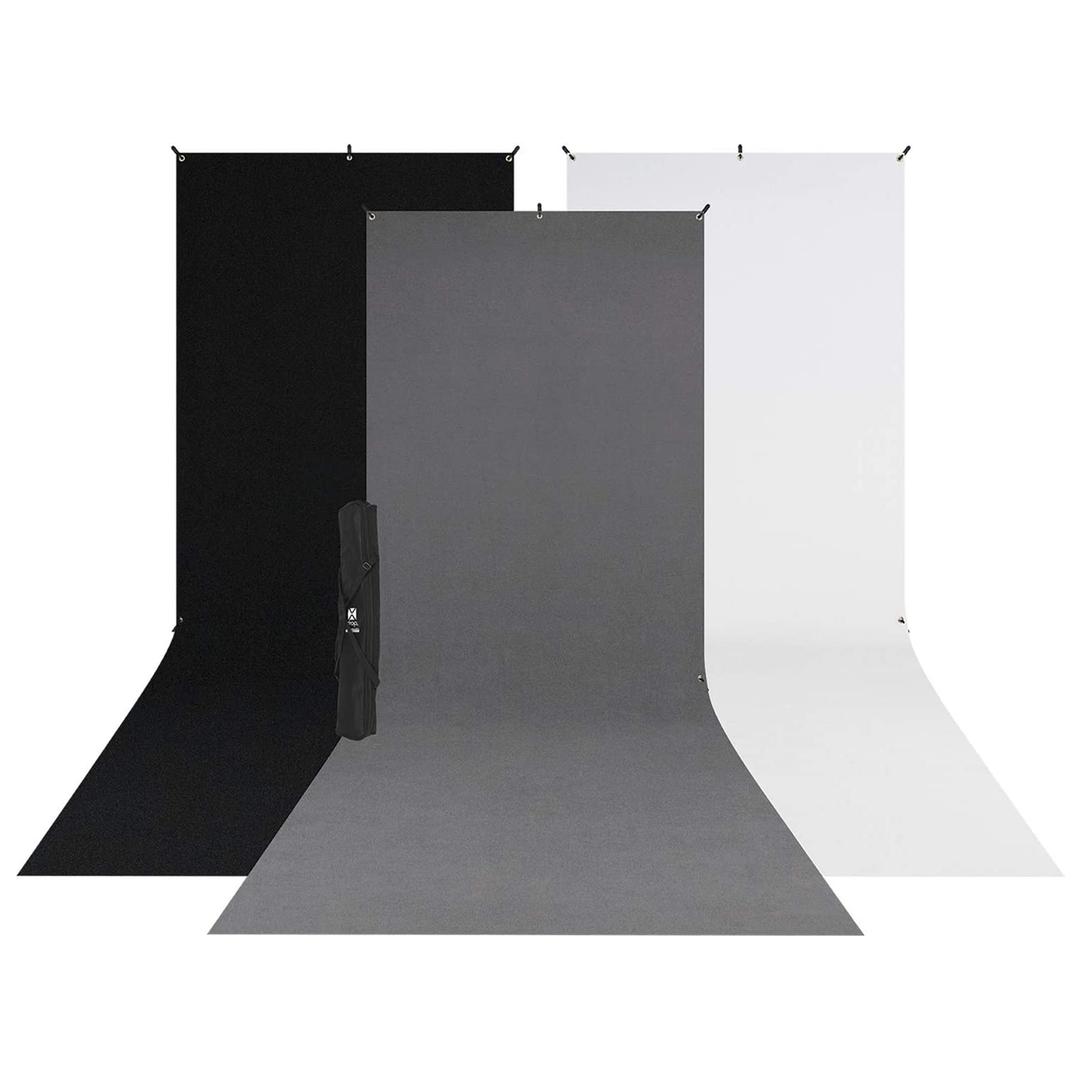 Westcott X-Drop 3-Pack Sweep Backdrop Kit - 5ft x 12ft
