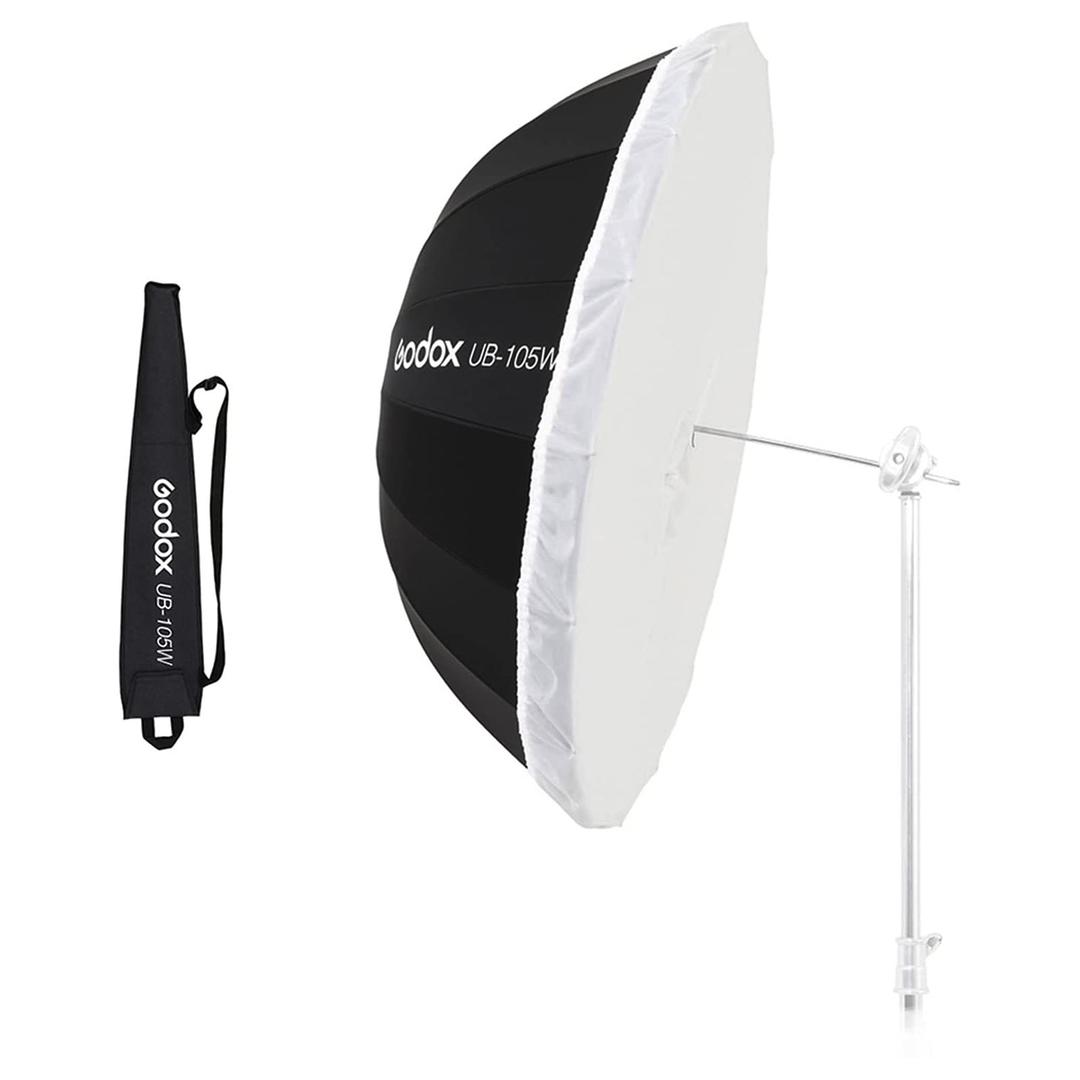 Godox UB-105W Parabolic Reflective Studio Umbrella White - 105cm