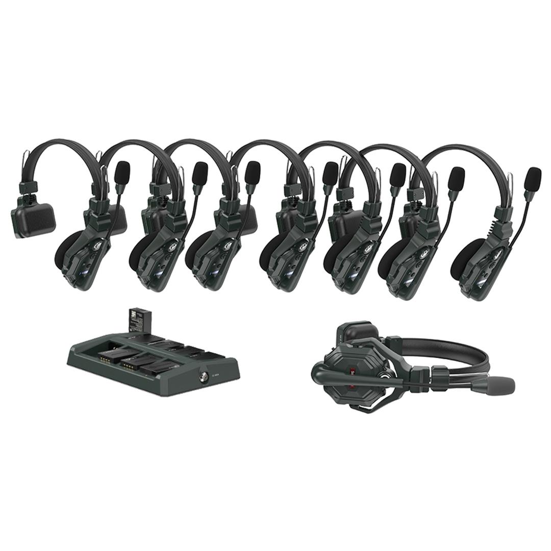 Hollyland Solidcom C1 Full Duplex Wireless Intercom Headsets System with 8 Headsets
