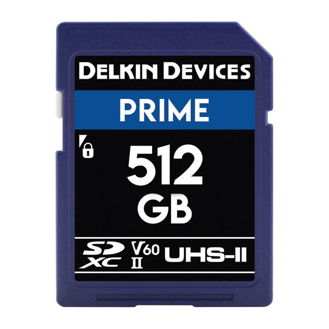 Delkin PRIME 512GB (300 MB/s) UHS-II V60 SDXC Memory Card
