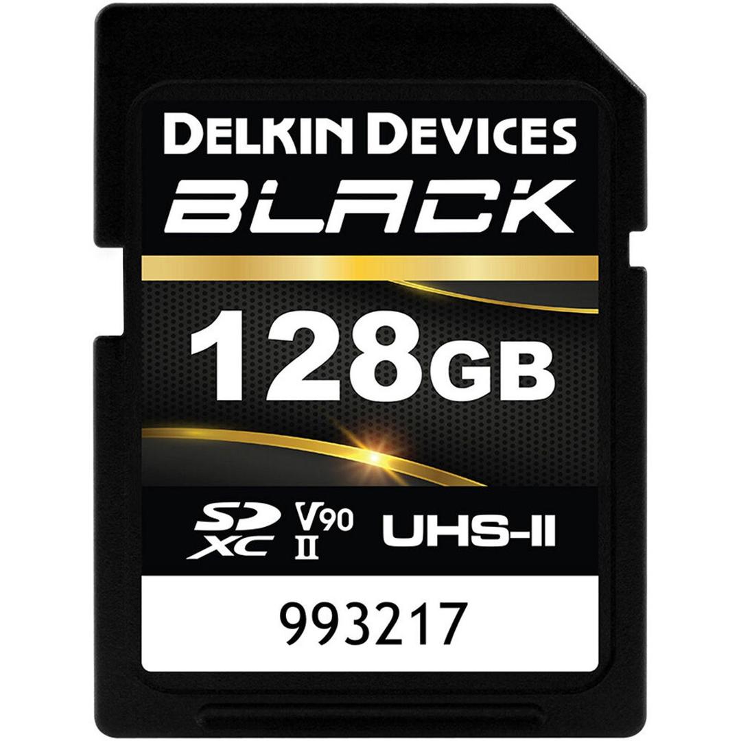 Delkin BLACK 128GB (300MB/s) UHS-II V90 SDXC Memory Card