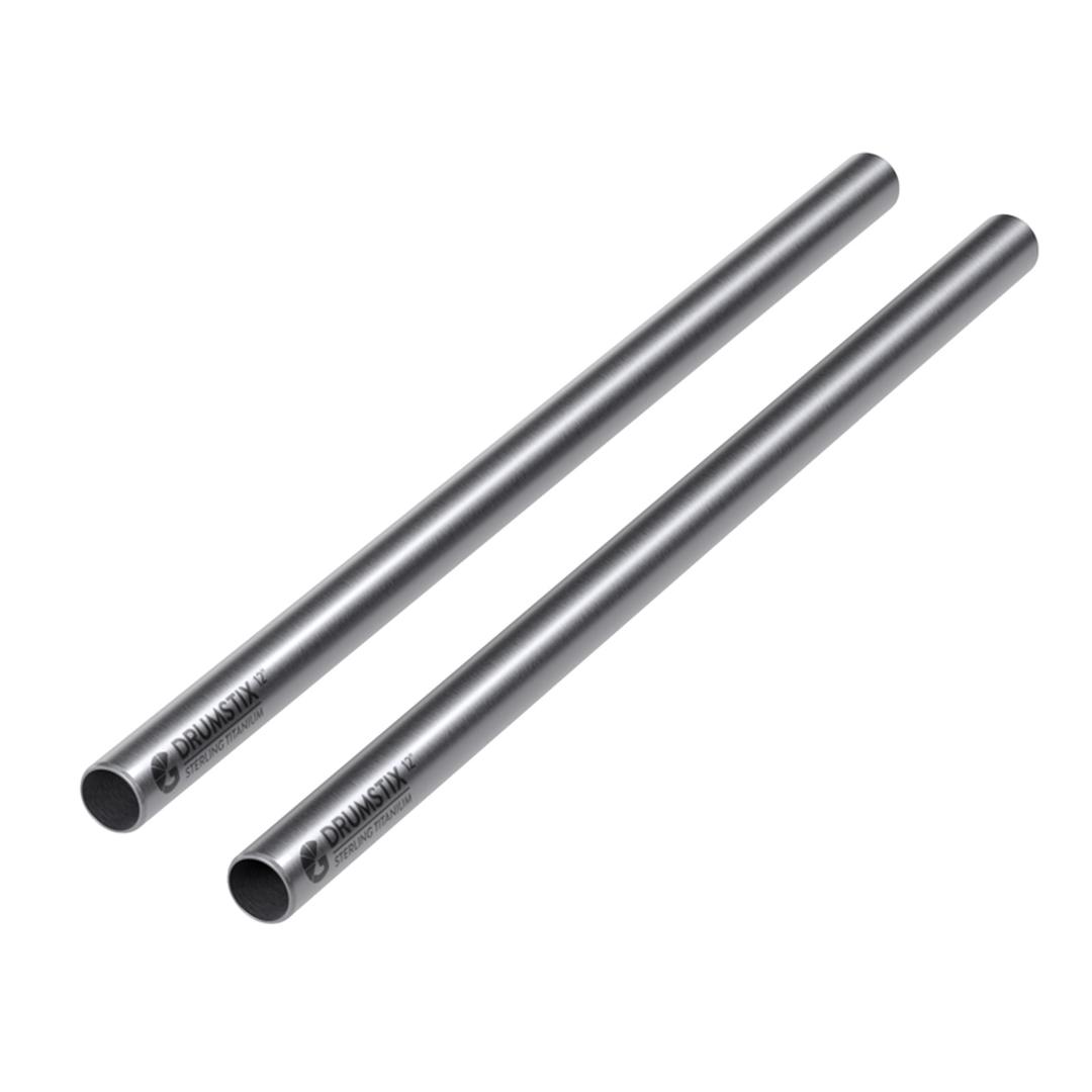 Bright Tangerine Drumstix 15mm Titanium Support Rods - 12Inch Pair (30.4cm)
