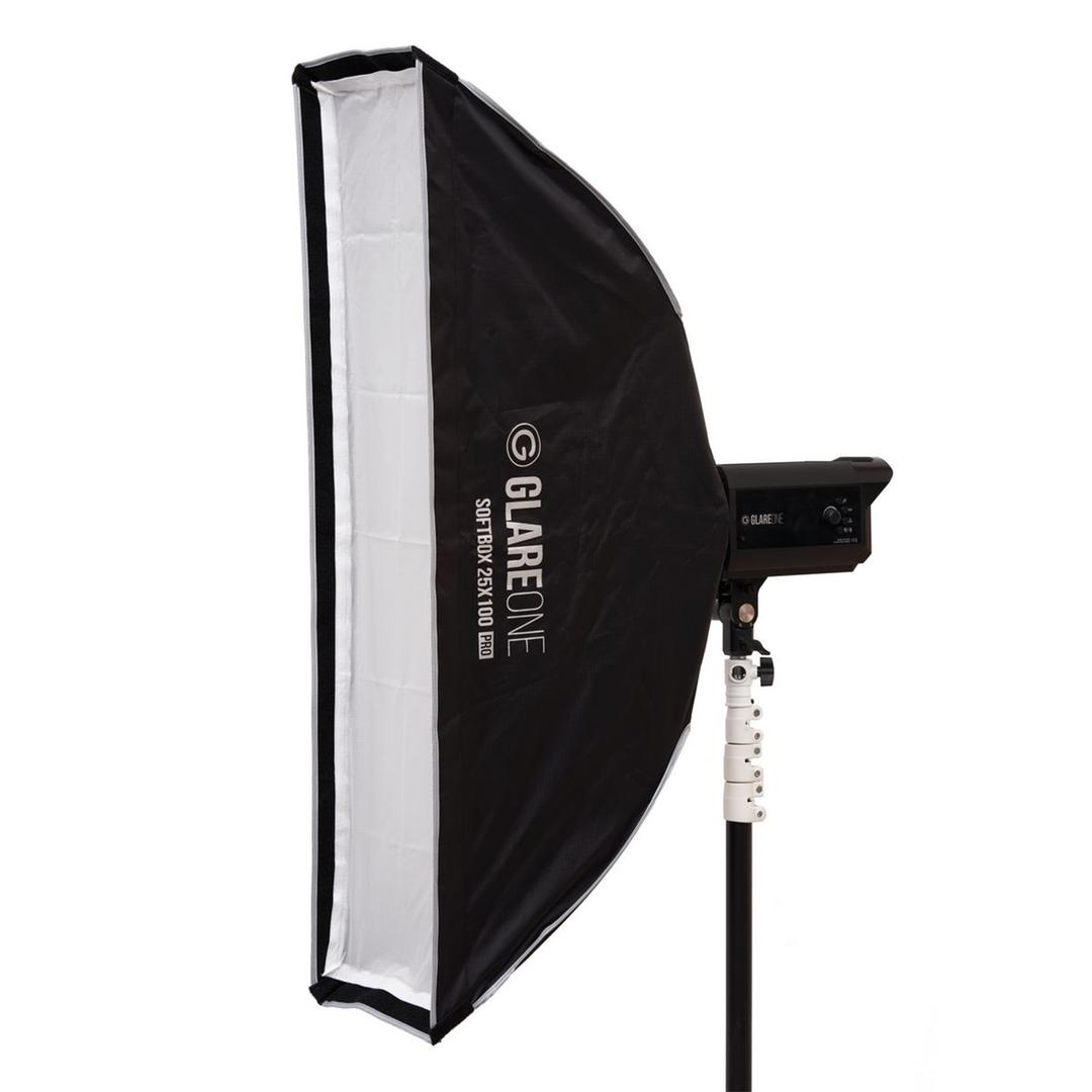 GlareOne Softbox 25 x 100 PRO Kit Plus Grid