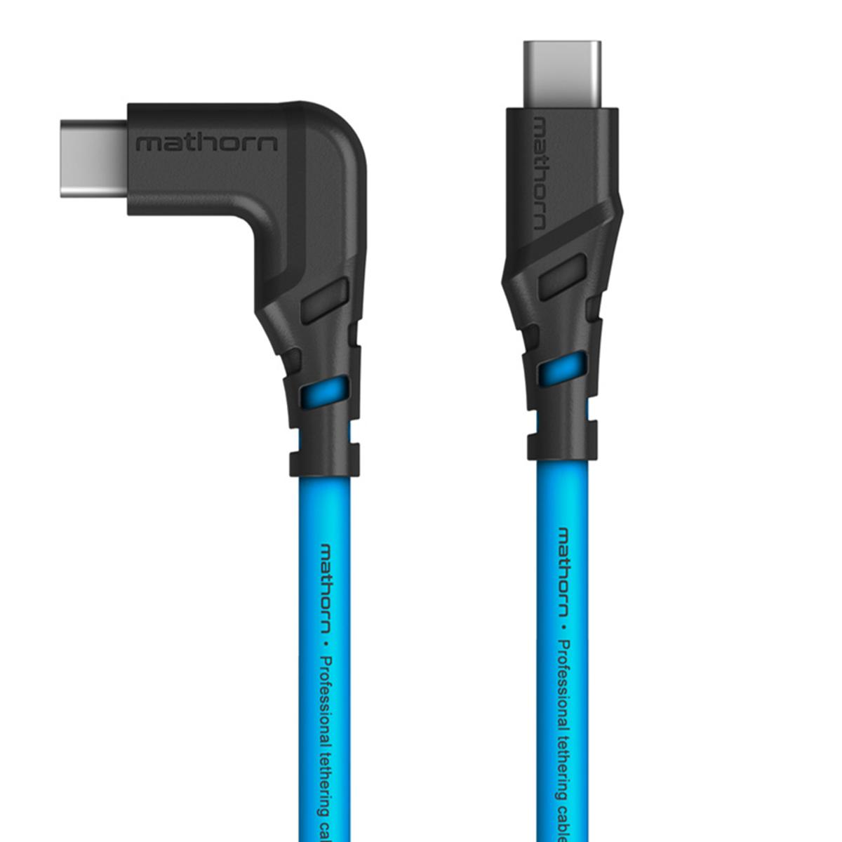 Mathorn MTC-211 USB C-C90 2m Tethering Cable - ArcticBlue