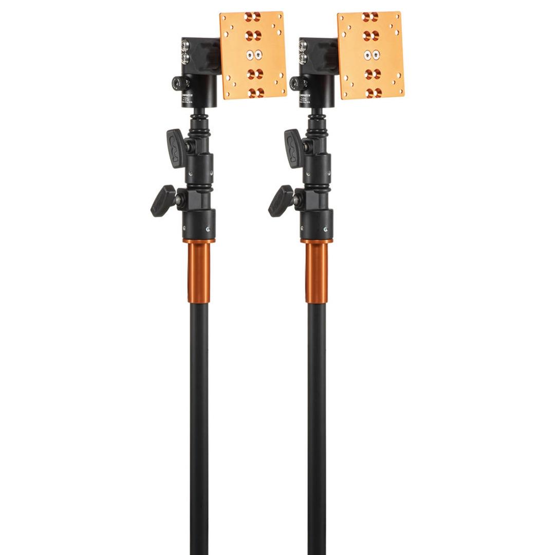 Inovativ 2 Two-Stage Risers and 2 Pro Monitor Mounts for Deploy Gen IV and Apollo Carts