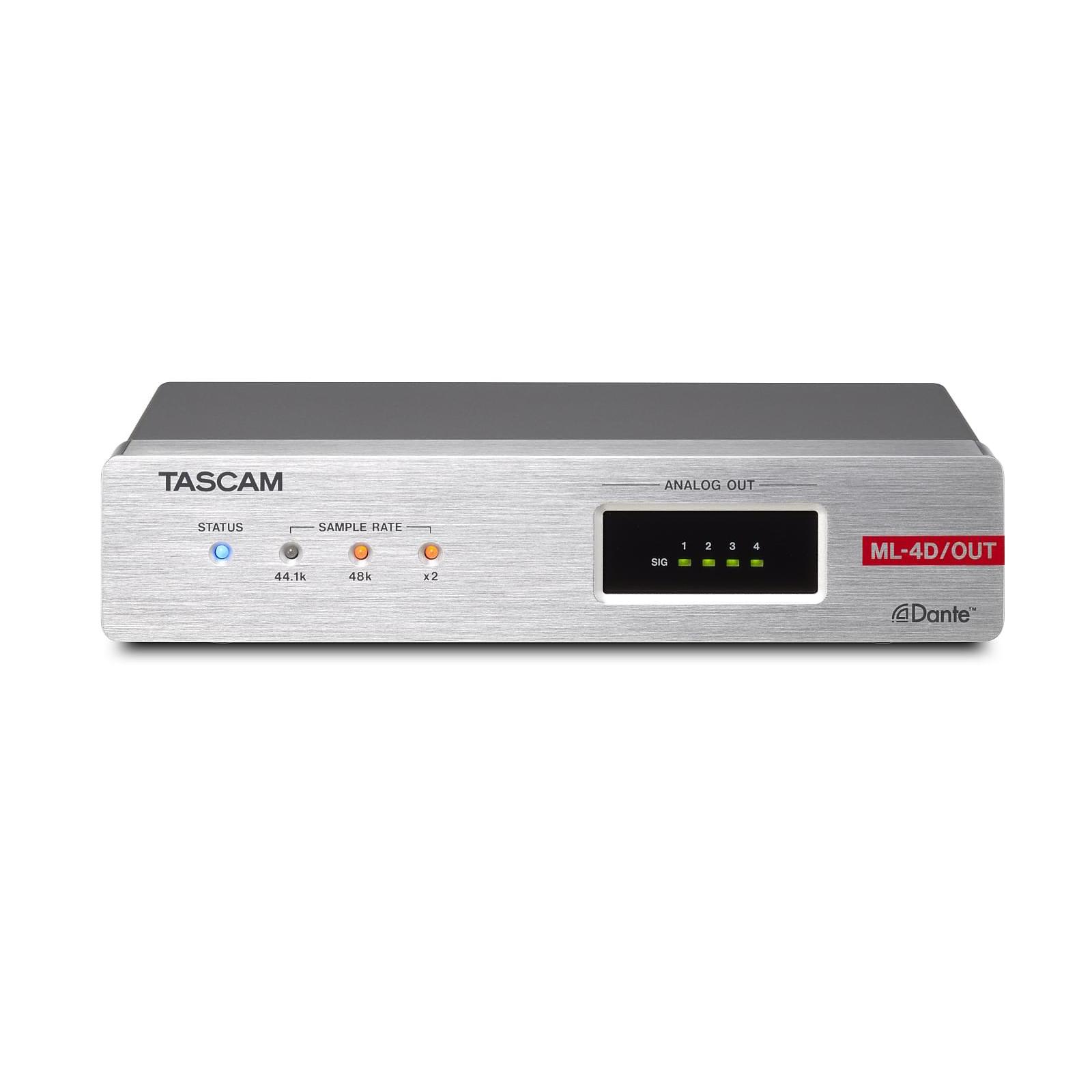 Tascam ML-4D-OUT-E 4 Line Out DANTE Converter with DSP Euroblock Connectors
