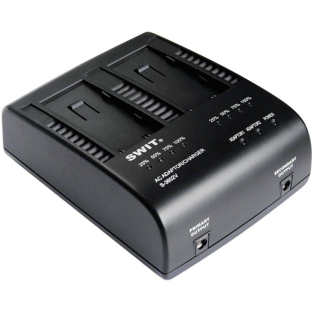 Swit S-3602V - 2x2A DV charger compatible to JVC BN-VF series