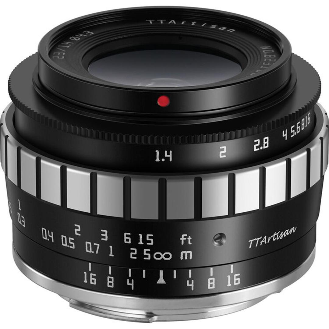 TTArtisan 23mm f1.4 Lens for Nikon Z - Black & Silver