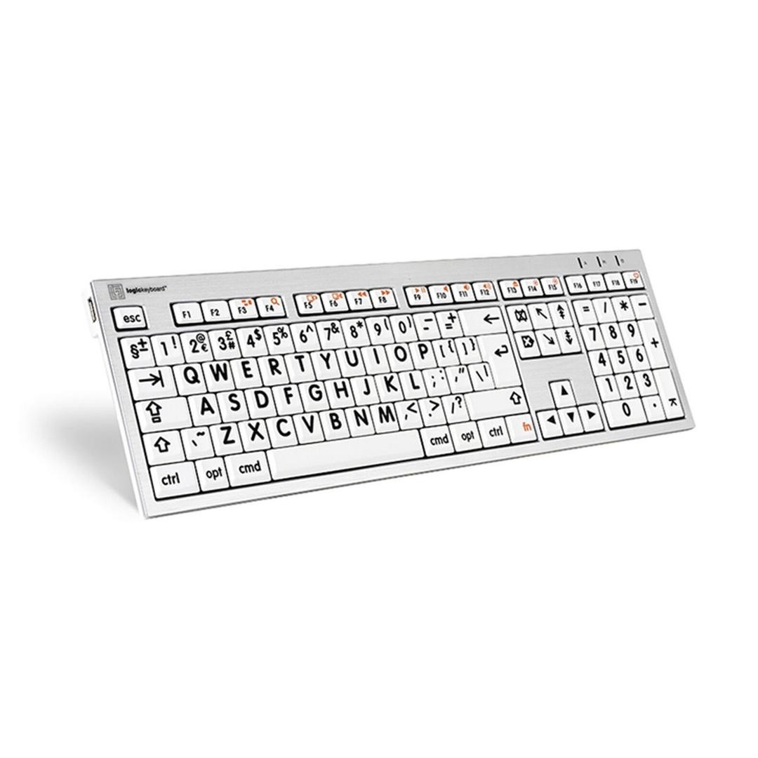 Logickeyboard XLPrint ALBA Black on White Keyboard