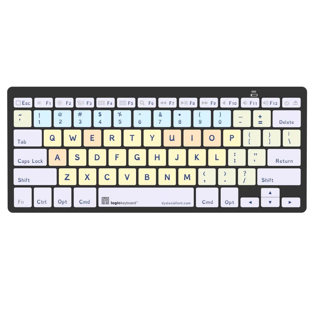 Logickeyboard Dyslexie keyboard Bluetooth Mac Assistive Keyboard
