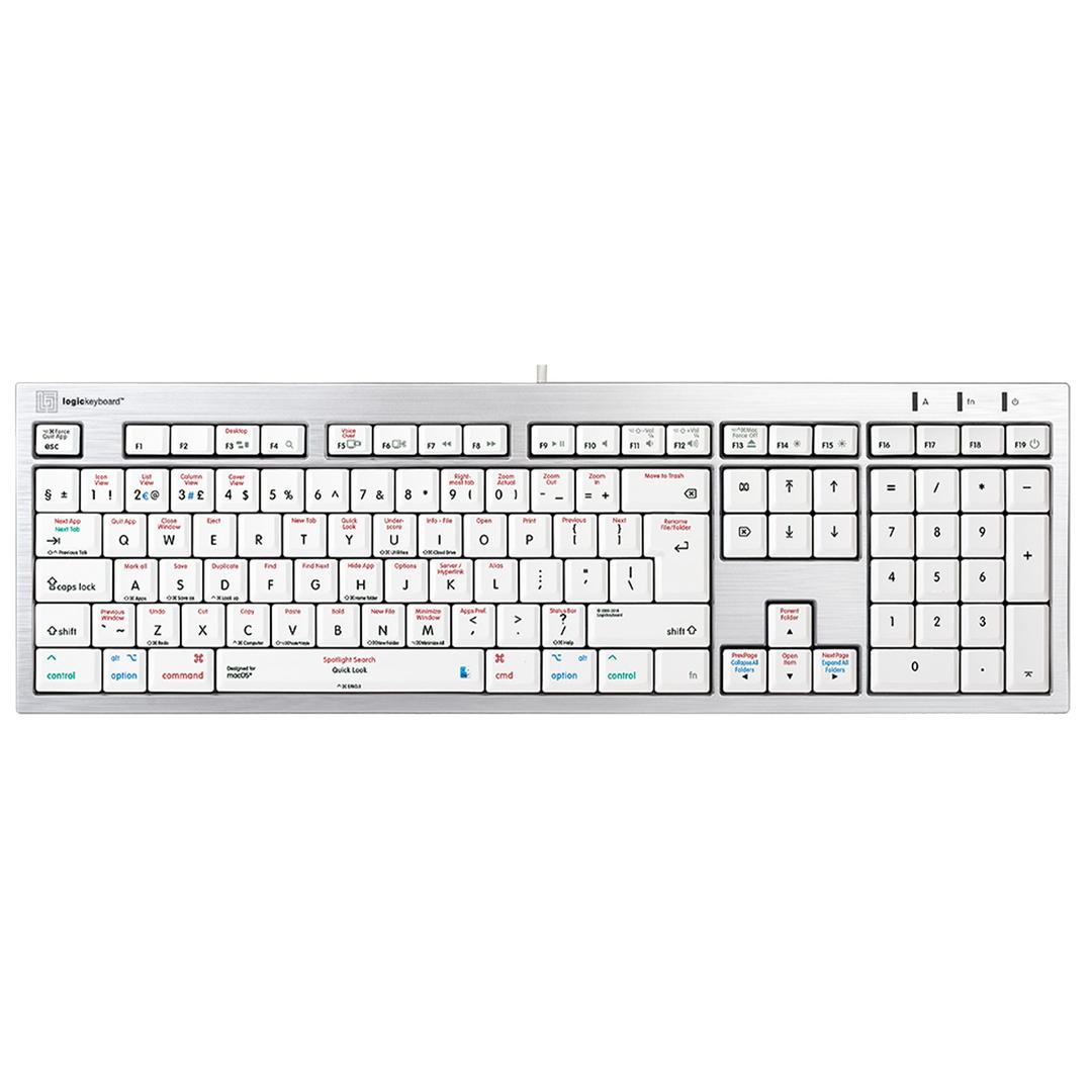 Logickeyboard macOS X Shortcuts Full Size ALBA Premium Keyboard