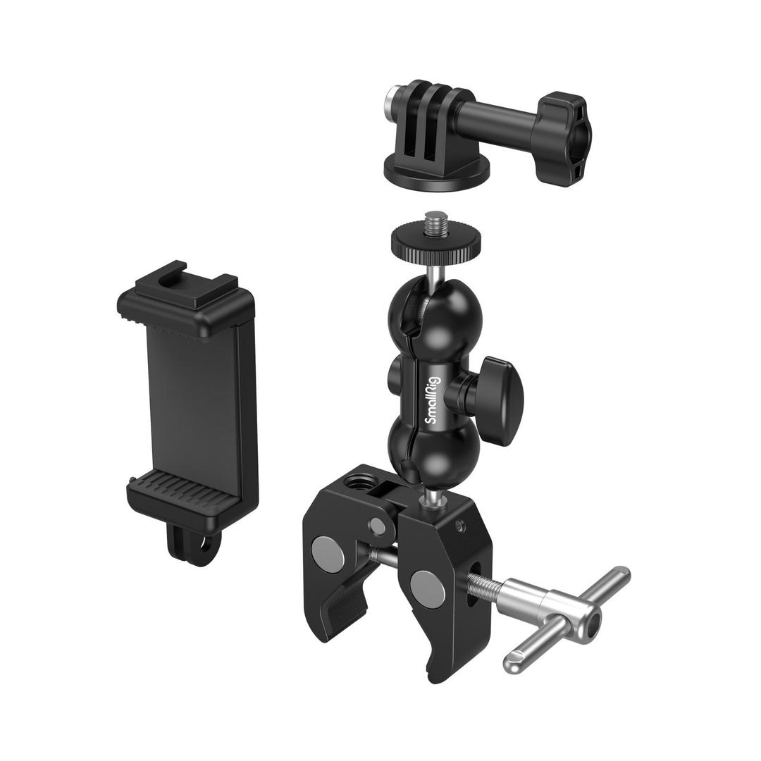 SmallRig Crab-Shaped Super Clamp with Ballhead Magic Arm - 4373