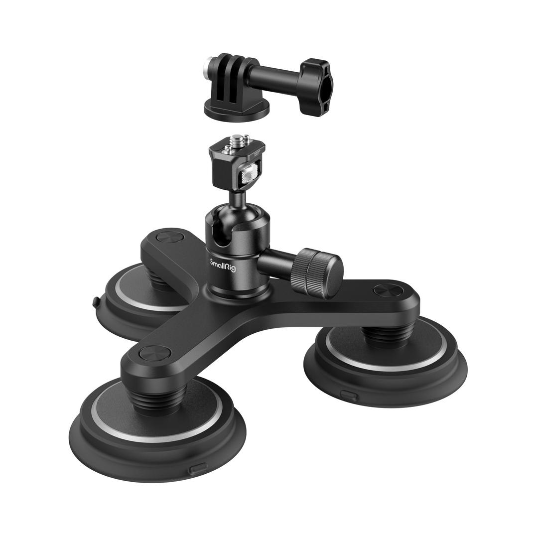 SmallRig Triple Magnetic Suction Cup Mounting Support Kit for Action Cameras - 4468