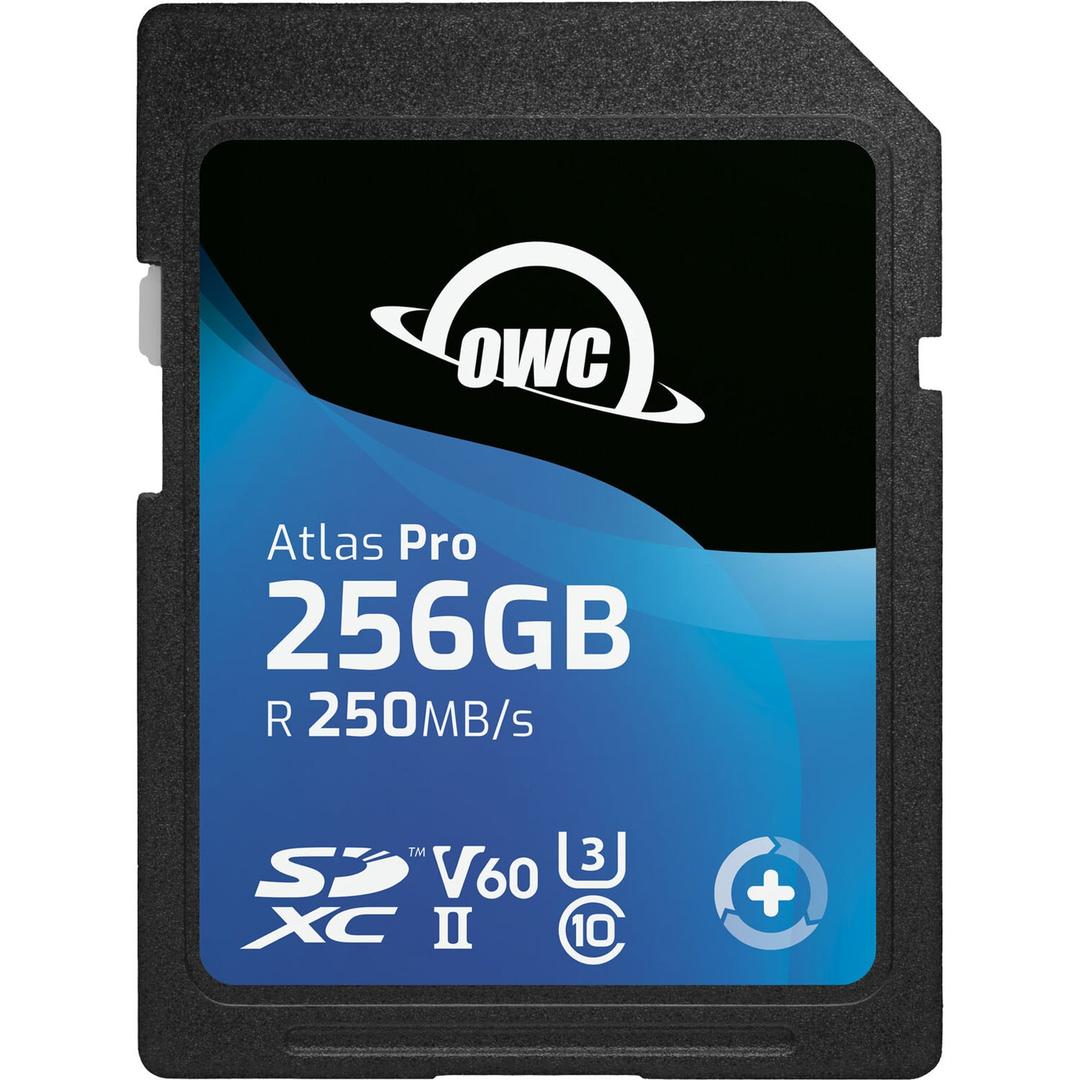 OWC Atlas Pro 256GB (250MB/s) UHS-II V60 SDXC Memory Card