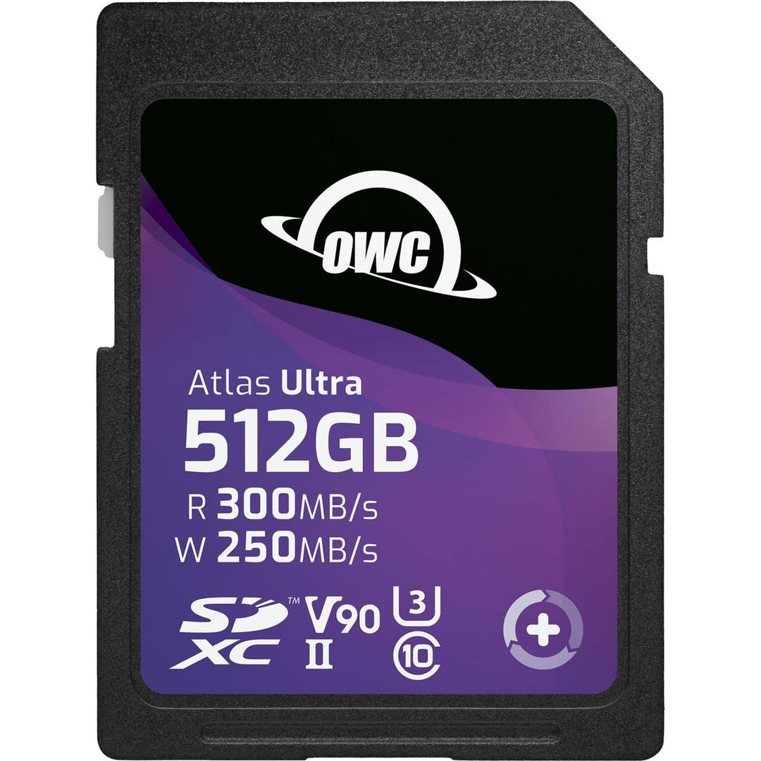 OWC Atlas Ultra 512GB (300MB/s) UHS-II V90 SDXC Memory Card