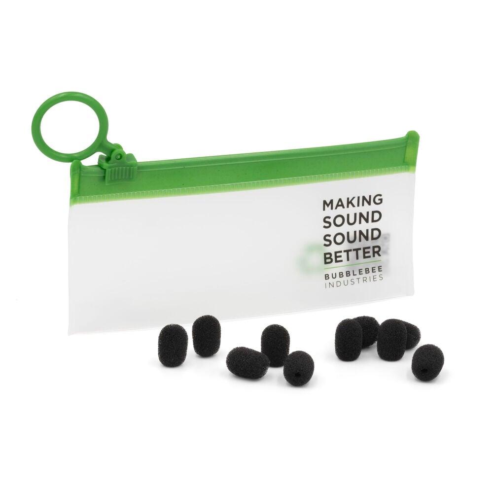 Bubblebee The Microphone Foam For Lavalier Mics - Xs, Black - 10-Pack