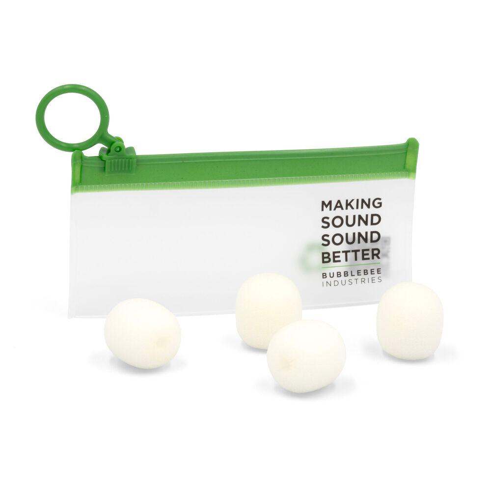 Bubblebee The Microphone Foam For Lavalier Mics - Xl, White - 4-Pack