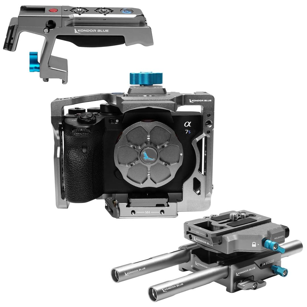 Kondor Blue Sony A1/A7 Series Base Rig MKII (A1/A7S3/A74/A7R5) - Space Grey