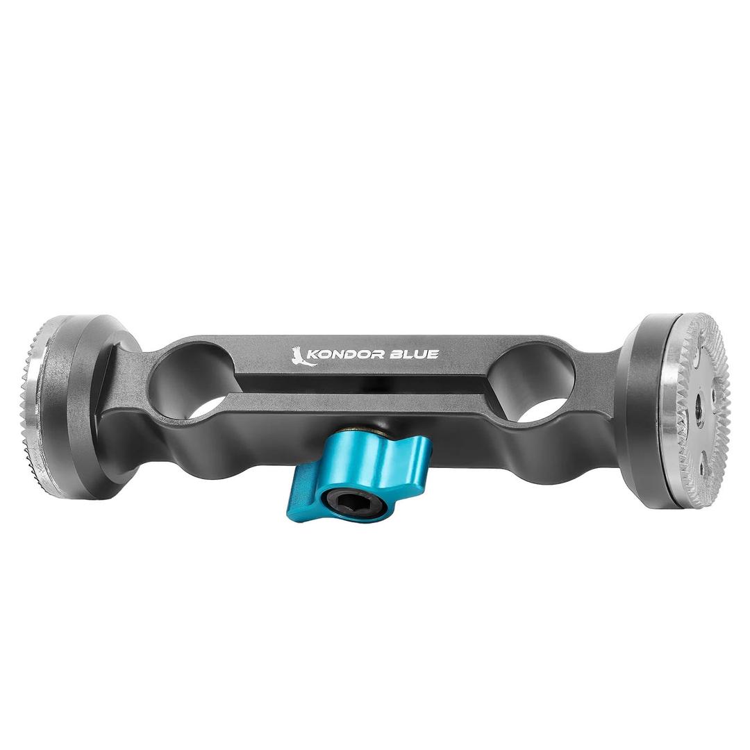 Kondor Blue ARRI Rosette to 15mm Rod | 15mm Dual Rod Clamp - Space Grey