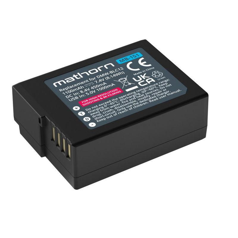 Mathorn MB-151 USB-C Rechargeable Camera Battery (Panasonic DMW-BLC12)