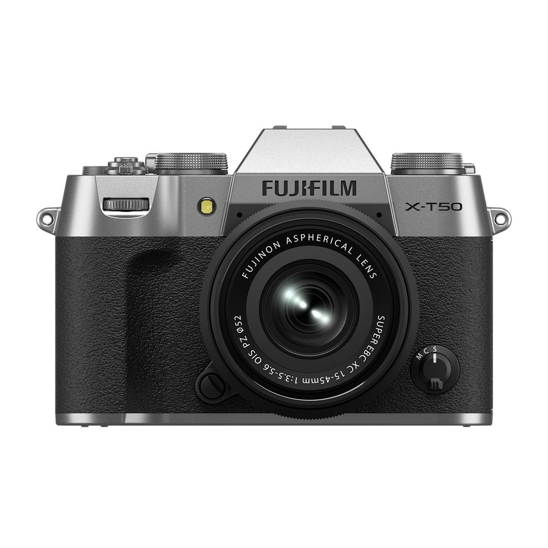 Fujifilm X-T50 Digital Camera Body with XC 15-45mm f3.5-5.6 OIS PZ Lens - Silver
