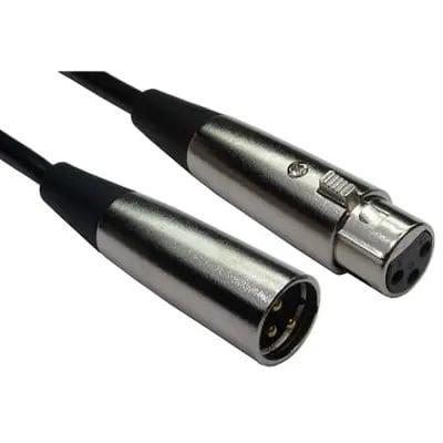 Cables Direct 0.5M 3PIN XLR M-F Cable (Silver Hoods + Gold Pins)