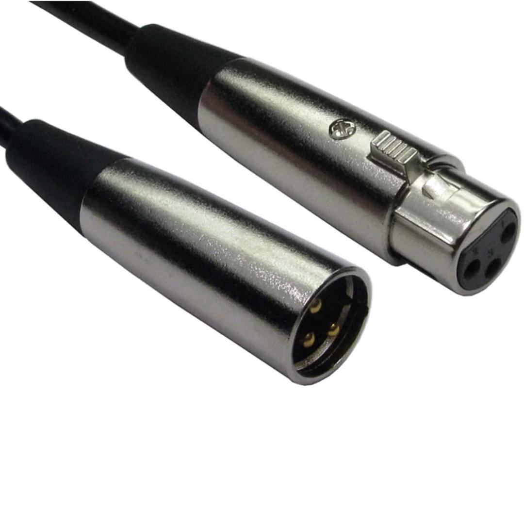 Cables Direct 3M 3PIN XLR M-F Cable (Silver Hoods + Gold Pins)