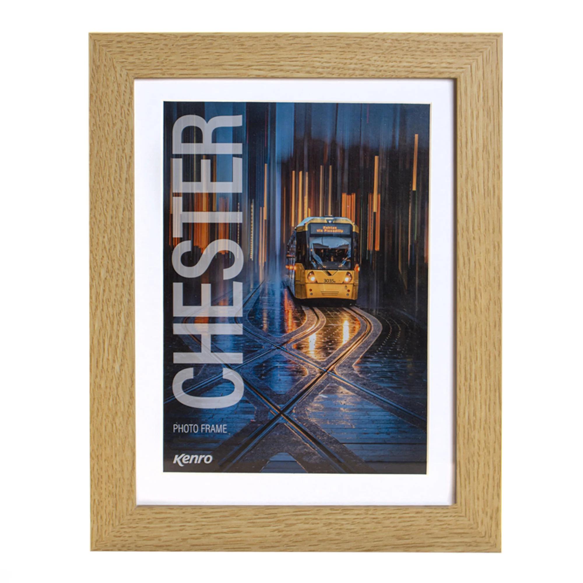 Kenro Chester 8x6'' Photo Frame with Mat for 7x5'' Photo - Natural