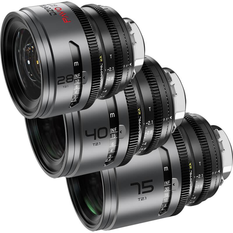 DZOFILM Pavo 28/40/75mm Lens Set A for PL + EF mount - Metre (Neutral Coating)