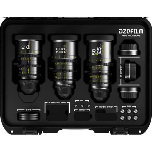 DZOFILM Pictor Zoom 3 Lens Kit (12-25/20-55/50-125 T2.8) (Black)