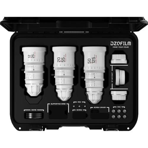 DZOFILM Pictor Zoom 3 Lens Kit (12-25/20-55/50-125 T2.8) (White)