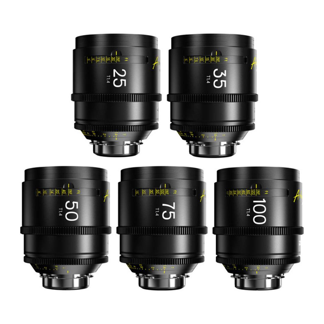 DZOFILM Arles 5 Lens Kit (25/35/50/75/100mm) for PL mount - Metre