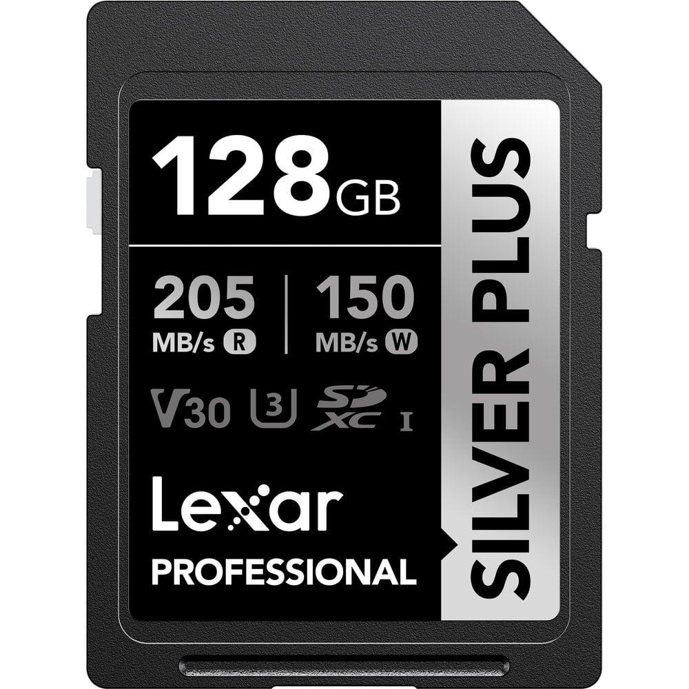 Lexar Silver Plus 128GB UHS-I V30 (205MB/s) SDXC Memory Card