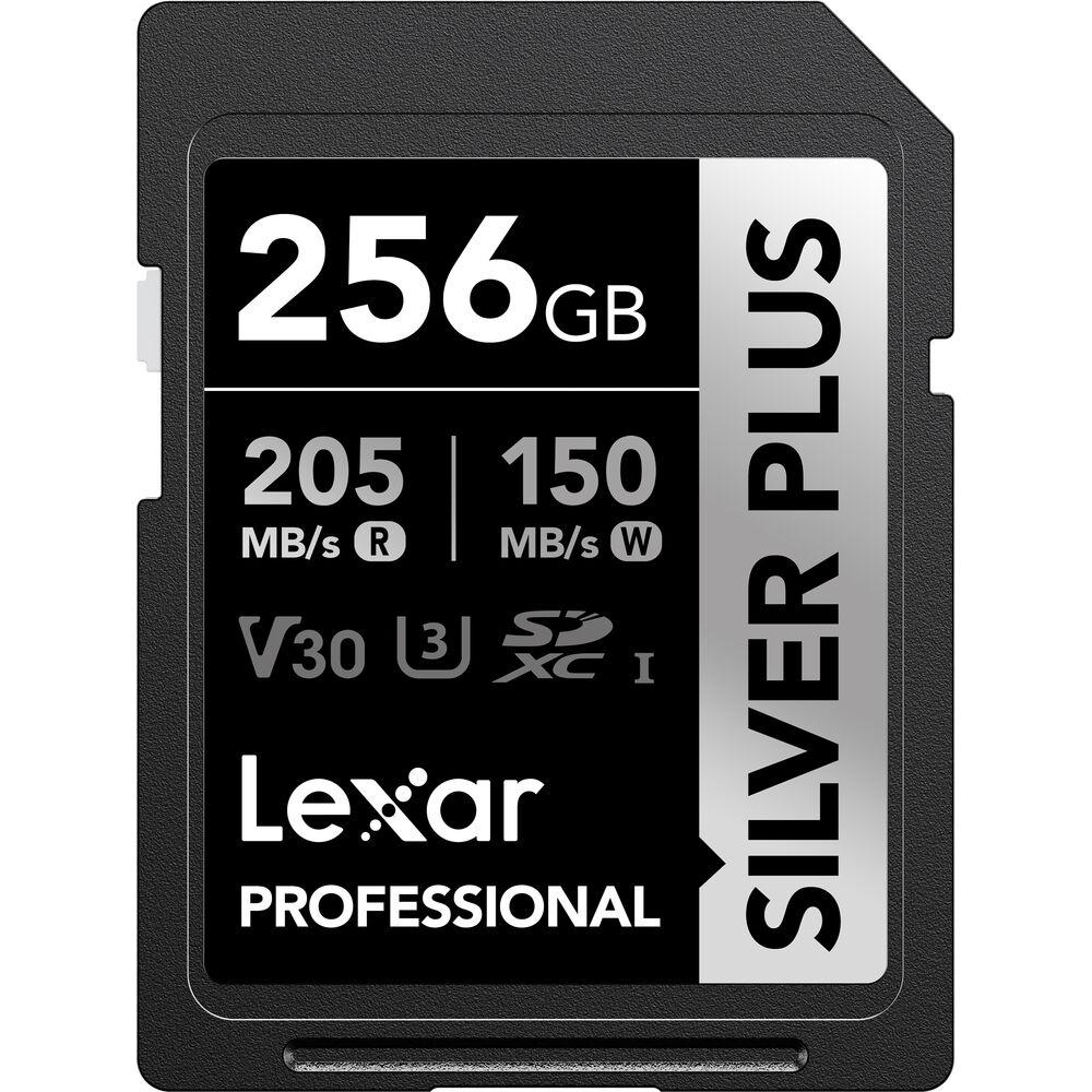 Lexar Silver Plus 256GB UHS-I V30 (205MB/s) SDXC Memory Card