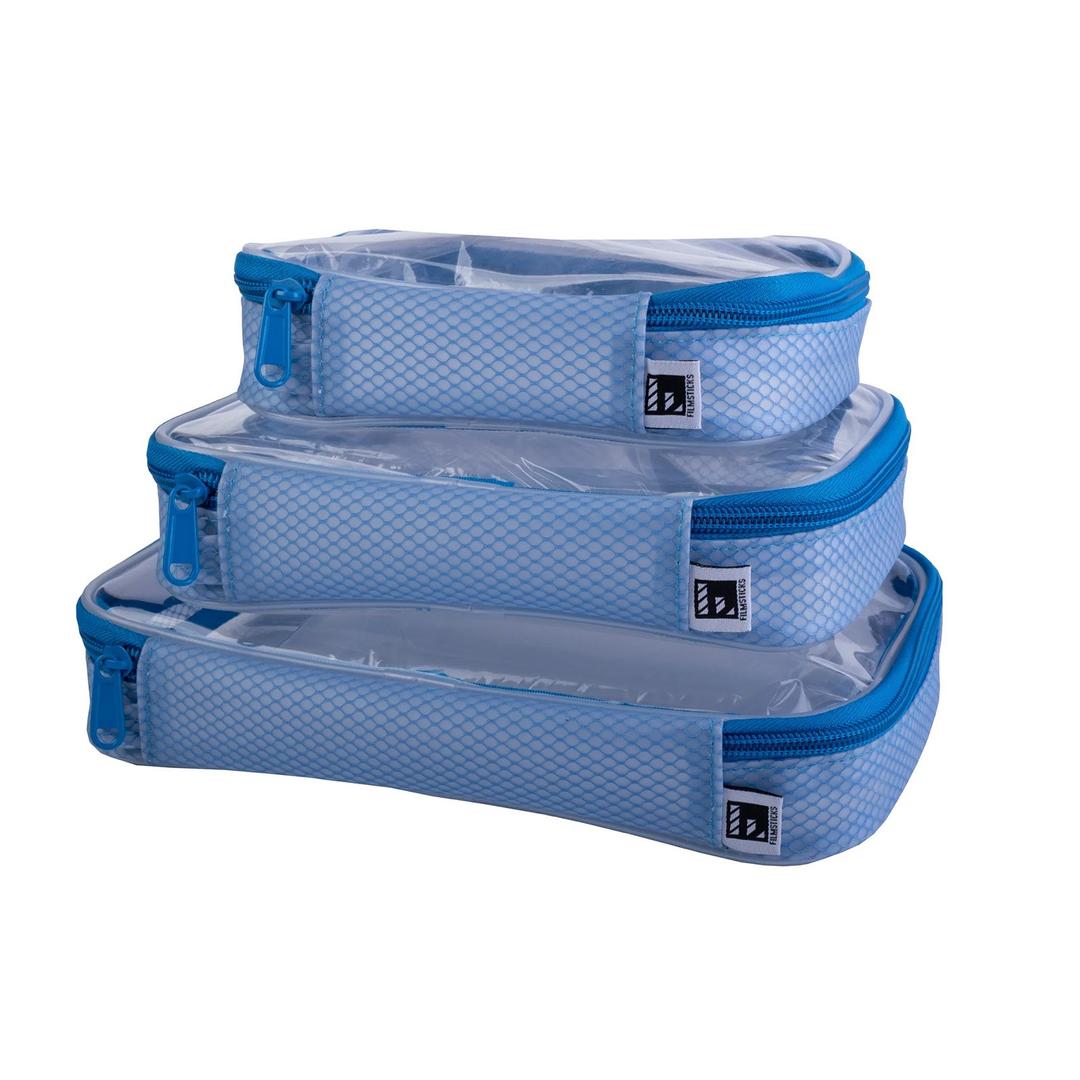 Filmsticks Set of 3 x TPU Transparent Blue Pouches
