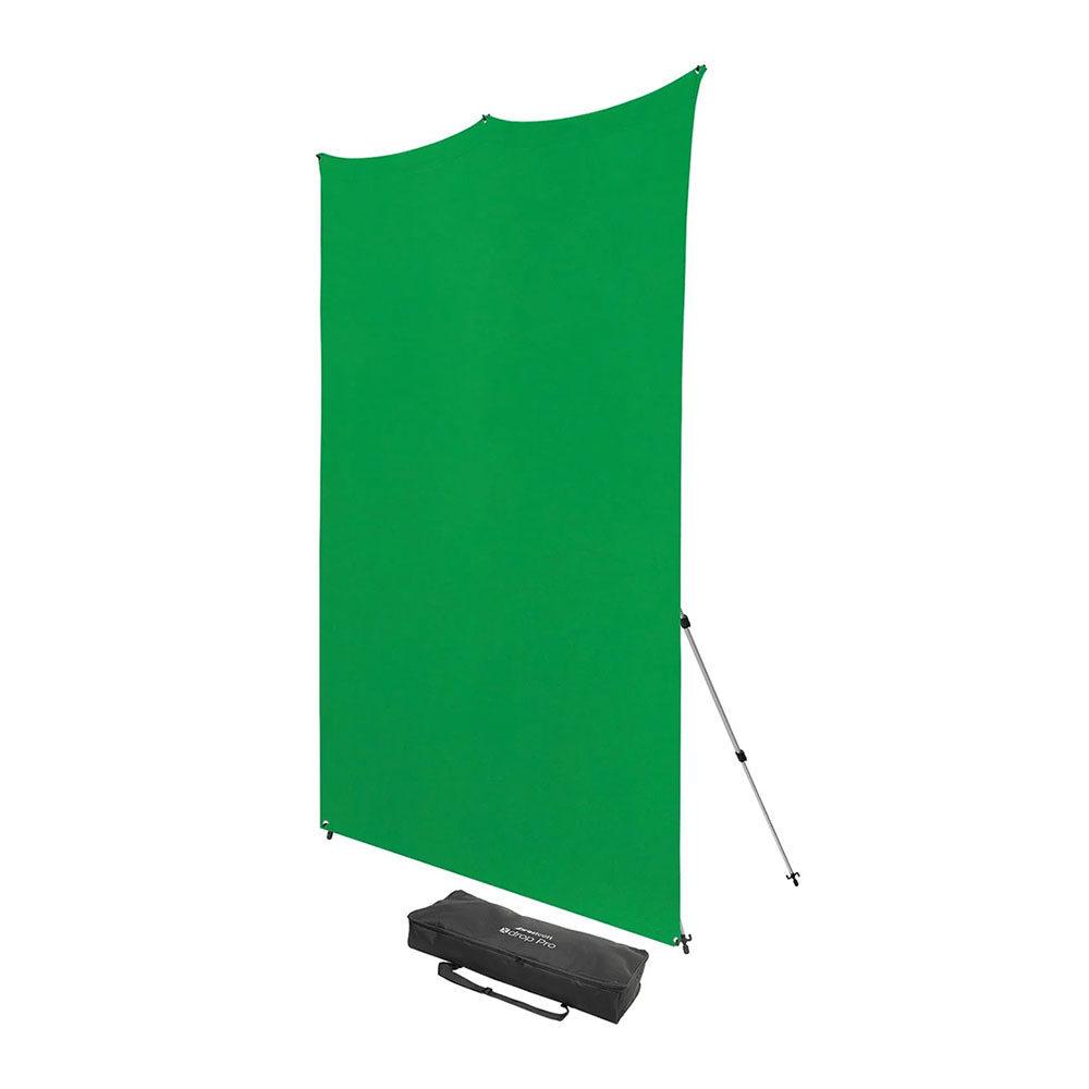 Westcott X-Drop Pro Wrinkle-Resistant Backdrop Kit - Chroma-Key Green Screen - 8 x 8 ft.