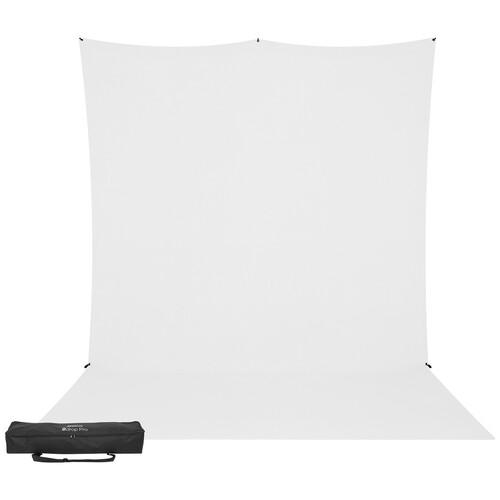 Westcott X-Drop Pro Wrinkle-Resistant Backdrop Kit - High-Key White Sweep - 8 x 13 ft.