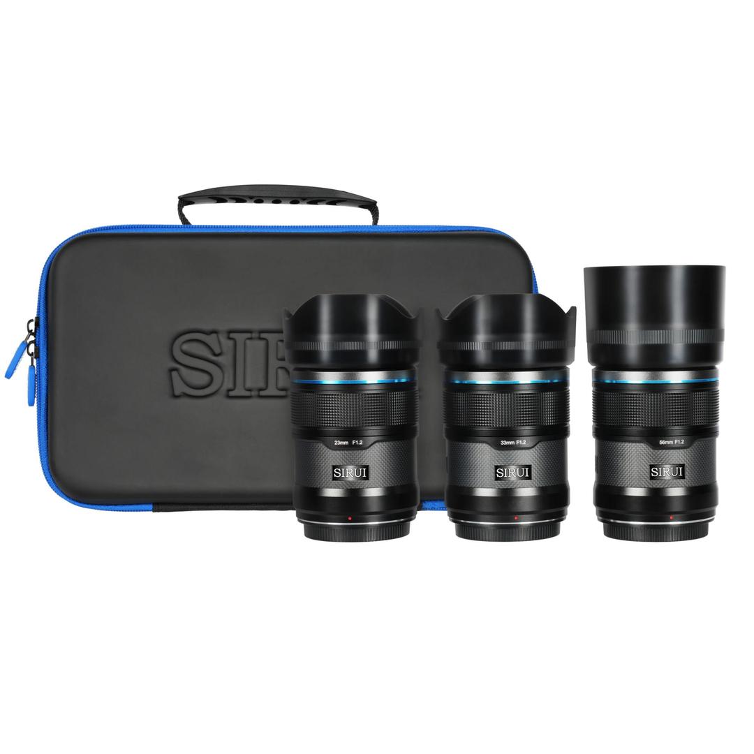 SIRUI Sniper 23mm, 33mm & 56mm F1.2 Lens Kit for Sony E (Black)