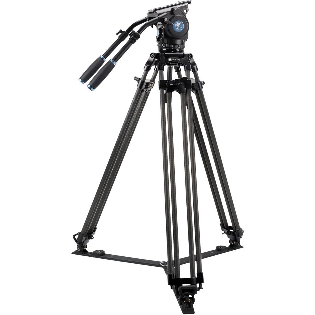 SIRUI BCT-3202 10x Carbon Broadcast Tripod with Video Head BCH-30