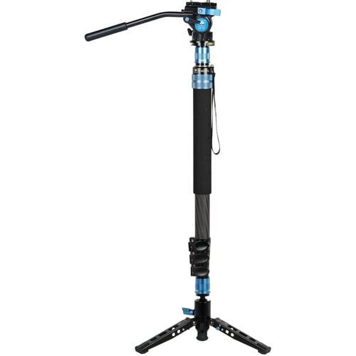 SIRUI P-424FL Carbon Fibre Monopod with Stand and Video Head VA-5X