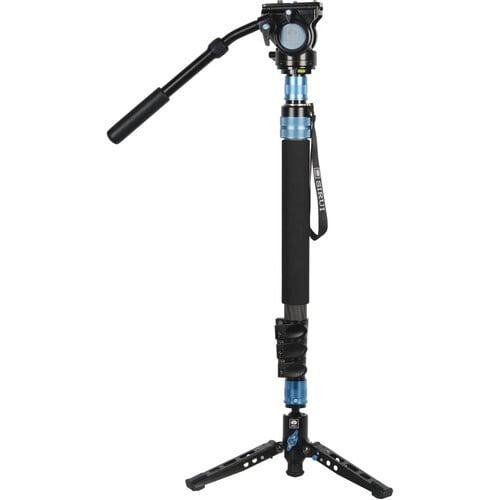 SIRUI P-424FS Carbon Fibre Monopod with Stand and Video Head VH-10