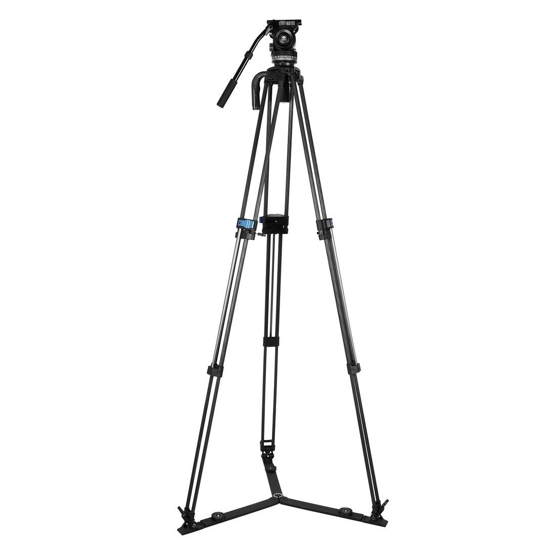 SIRUI Height Adjustment Twin-Leg Video Tripod (SQ75) with 75mm Half-Bowl + VHS10 Fluid Head