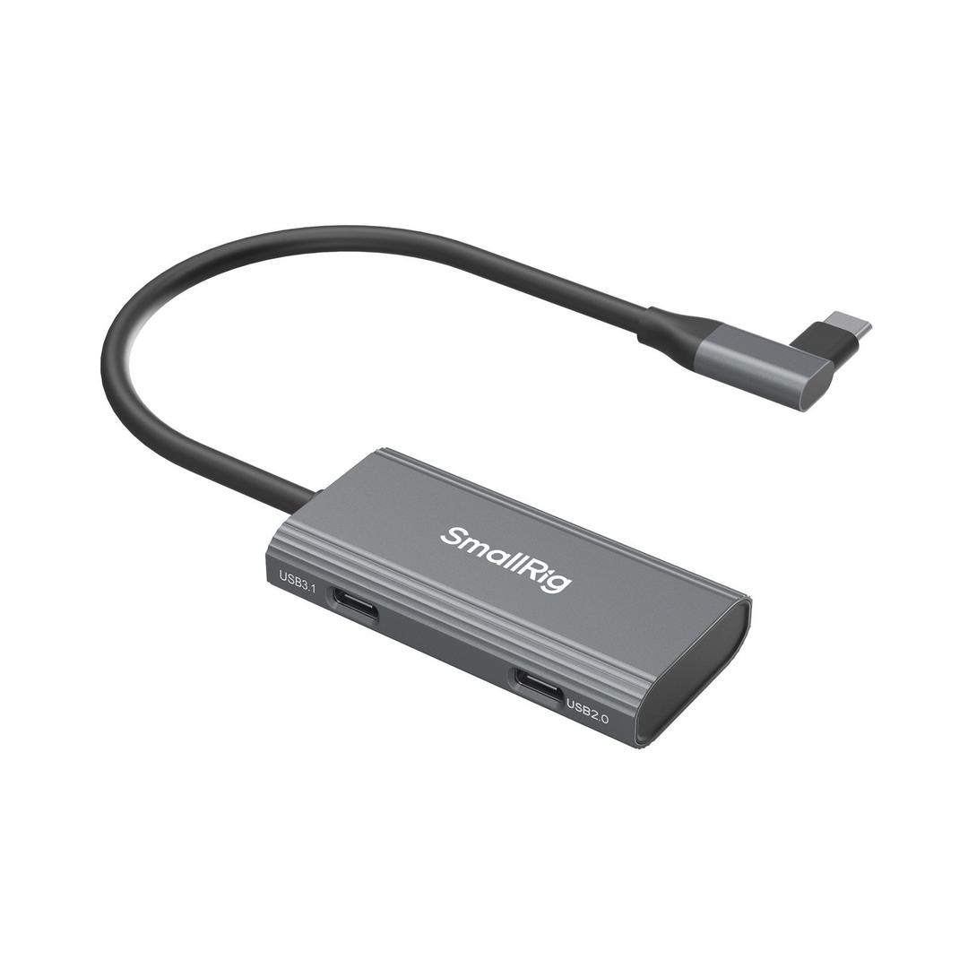 SmallRig 4-in-1 USB-C Hub PD 100W USB-C 3.1 USB-C 2.0 with Audio Adapter x2 4598